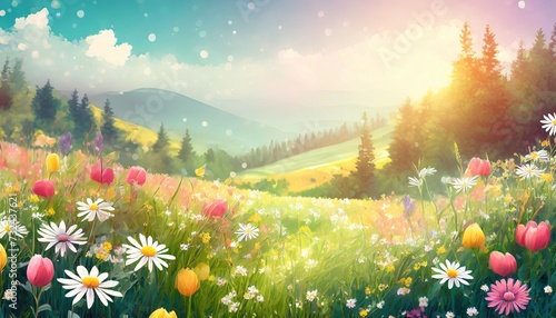 landscape with flowers © Frantisek
