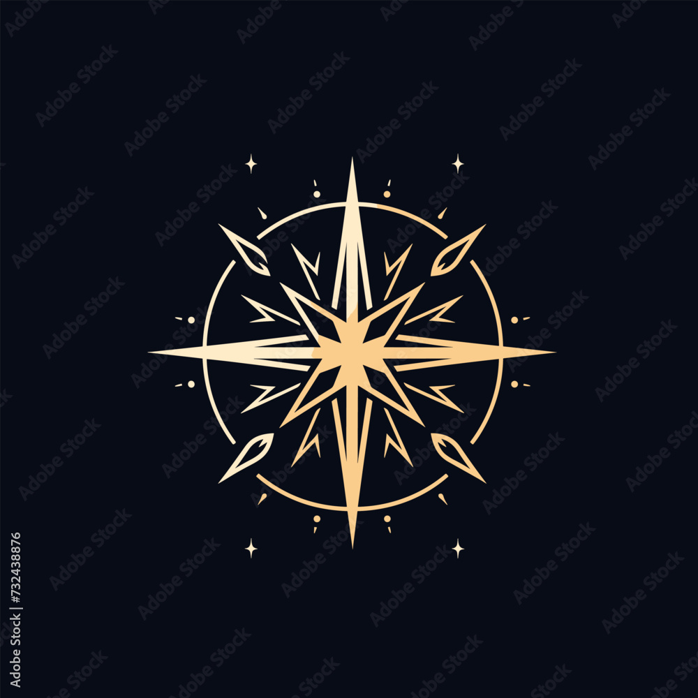 space compass creative logo concept vecto space compass creative logo concept vecto