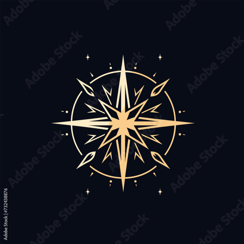 space compass creative logo concept vecto