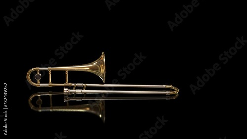 Tombone on Reflective Background  (loop)