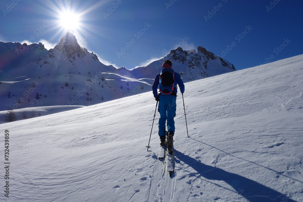Ski de randonnée en montagne