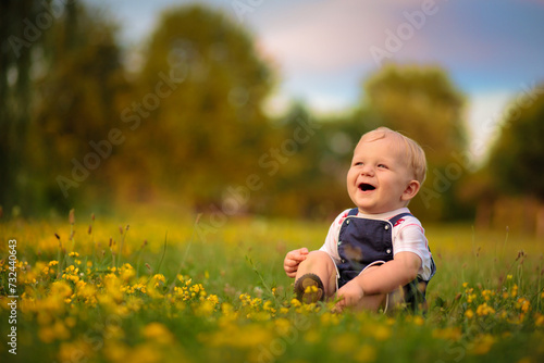 baby child in the grass
