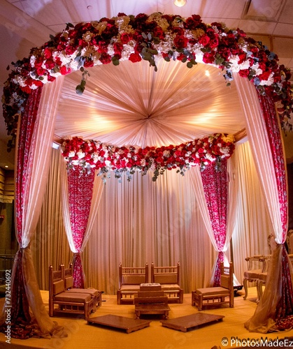stage with curtain and curtains