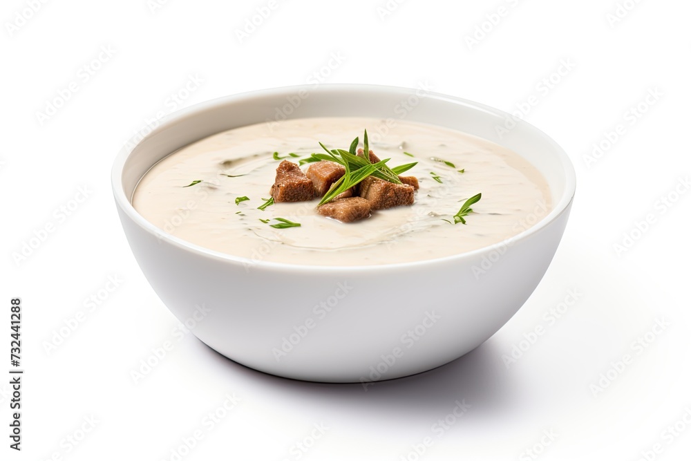 Beef soup closeup isolated on white background Beef soup closeup isolated on white background