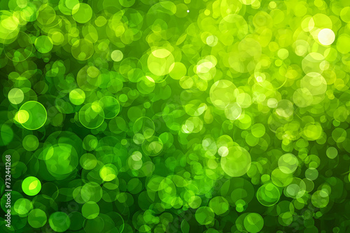 Abstract Green Bokeh Background for Festive and Design Concepts