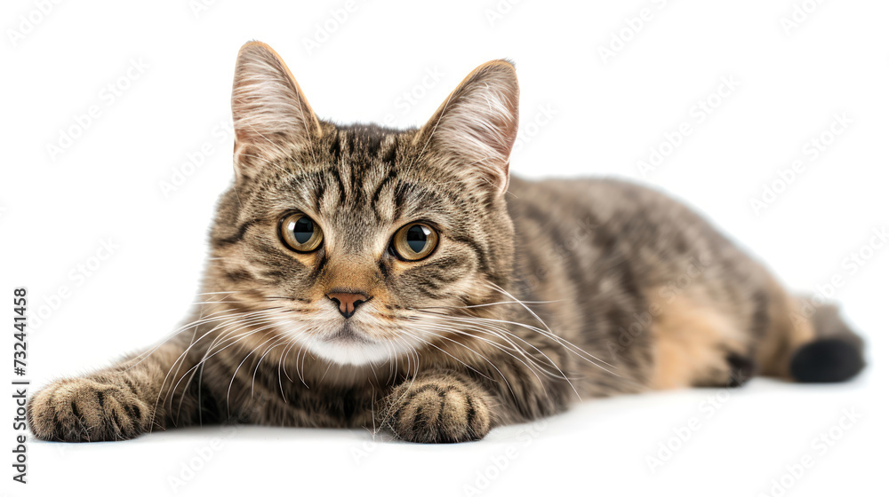 A Detailed Portrait of a Tailless Manx Cat