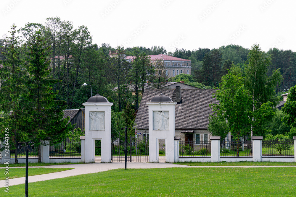 The area around the Cathedral in Aglona in Latvia.
