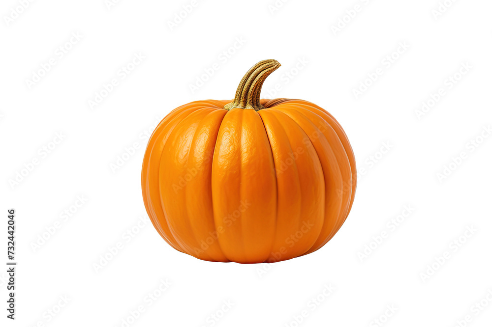 Fresh organic pumpkin isolated on a Transparent background. Generative AI Fresh organic pumpkin isolated on a Transparent background. Generative AI