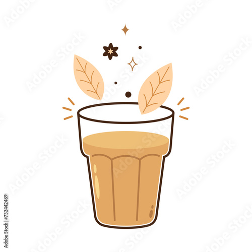 Indian hot drink vector. Indian chai icon. Chai is Indian drink. Kerala tea shop illustration vector eps. Indian Kerala roadside. Kerala tea shop line drawing. Kerala Old.