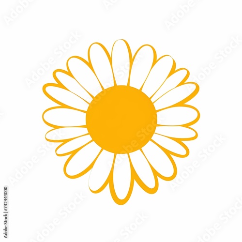 Graphic Illustration of a Daisy Flower