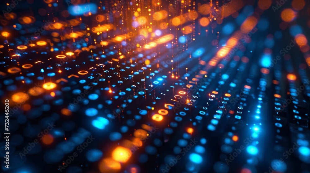 Dive into a world where binary codes create a mesmerizing digital 