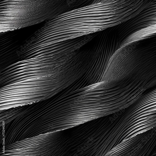 Abstract Black and White Waves Texture