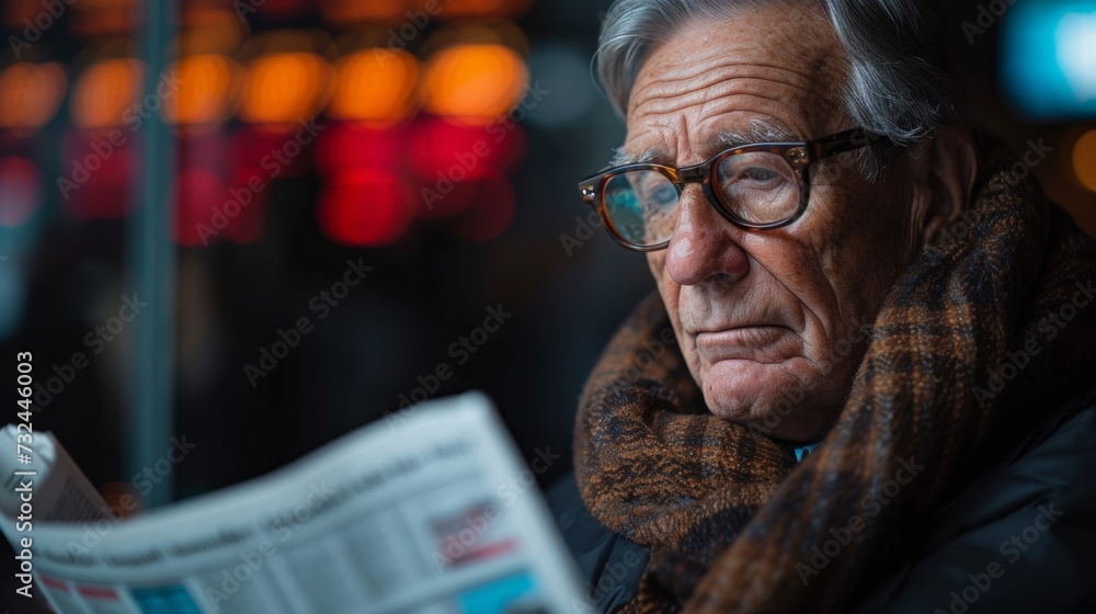 The wise senior investor analyzes market news, building a robust portfolio for a financially secure future. The wise senior investor analyzes market news, building a robust portfolio for a financially secure future.