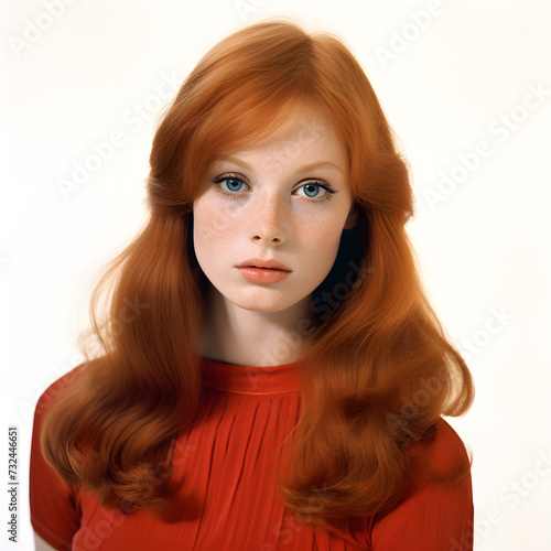 Red haired woman from the 1970's