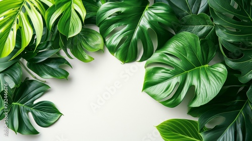 Bring the beauty of the rainforest into your home with this vibrant tropical leaf print  perfect for creating an exotic oasis in your living space.