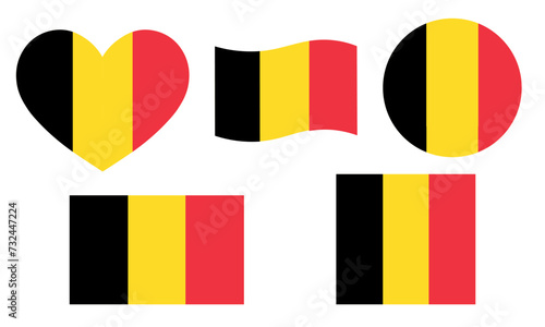 Belgium flag icon. Belgium nation element set vector ilustration