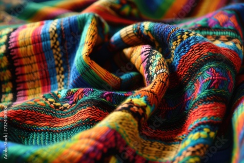 Vibrant Mexican Craft: Abstract Colorful Pattern Design