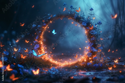 Fantasy Forest: A Magical Nighttime Adventure Generative AI