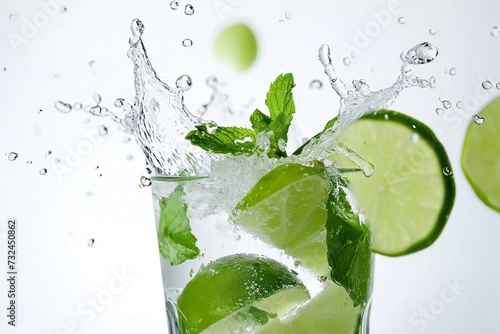 Mojito glass with lime