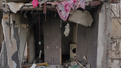 Ukraine war destroyed damage street bomb civil air building