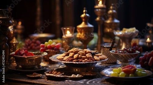 Embark on a culinary adventure through the bazaars of Ramadan, discovering the treasures of dates and almonds. © Aqib