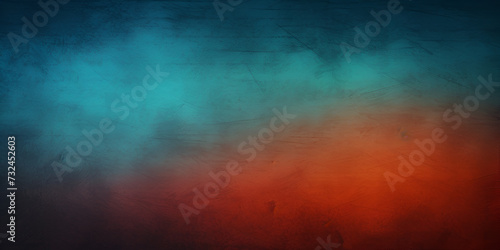 Abstract gradient background blue red green black grainy background 