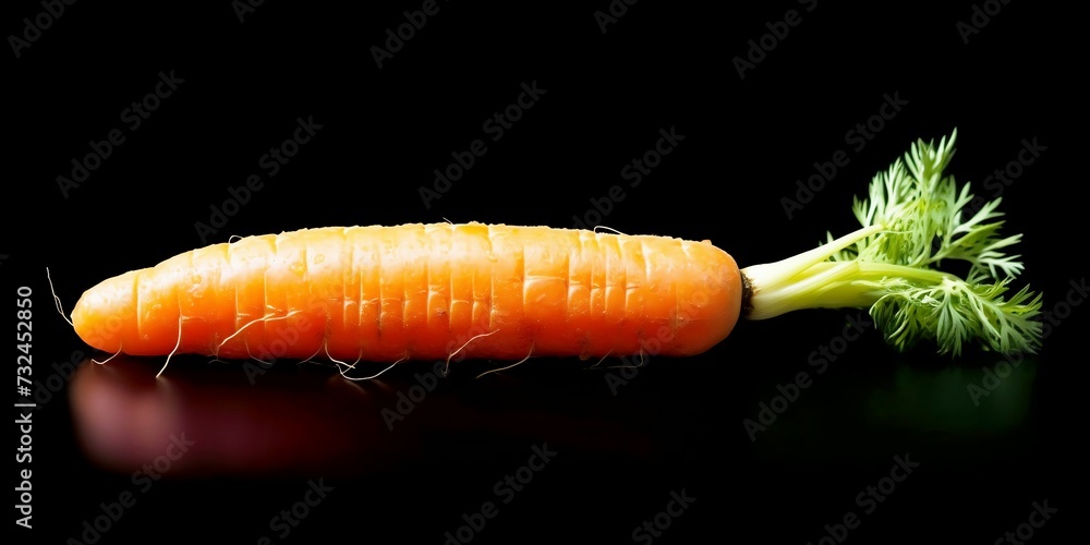 Fototapeta premium AI generated illustration of a carrot on a dark background