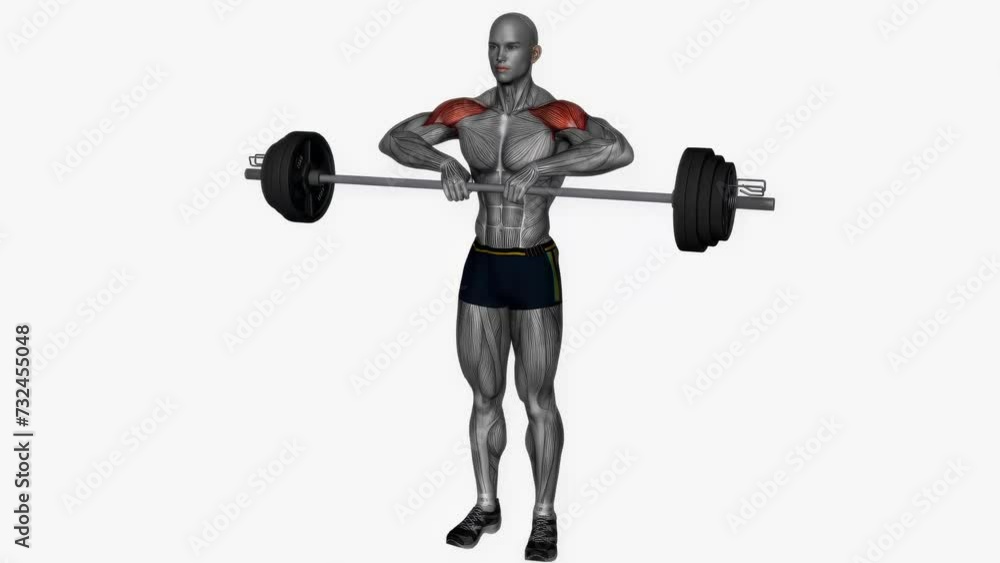 3d rendered animation of a shoulder exercise example on a white background 3d rendered animation of a shoulder exercise example on a white background