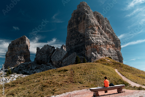 Al cospetto della magnificenza delle Cinque Torri di Cortina d'Ampezzo photo