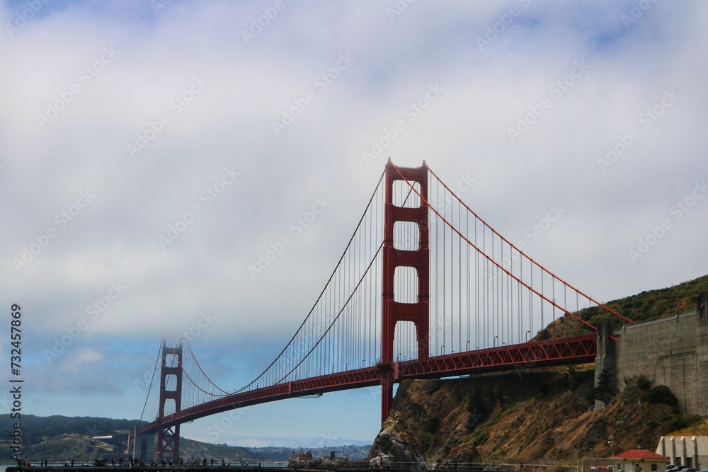 Stunning view of the iconic Golden Gate Bridge in San Francisco, California, USA Stunning view of the iconic Golden Gate Bridge in San Francisco, California, USA