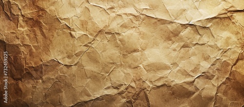 A close-up of a crumpled brown paper, resembling a pattern found in natural materials like beige bedrock or soil.