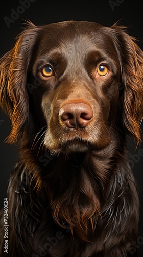 Boykin Spaniel dog breed with brown silky coat. Concept: purebred pet © Neuro architect