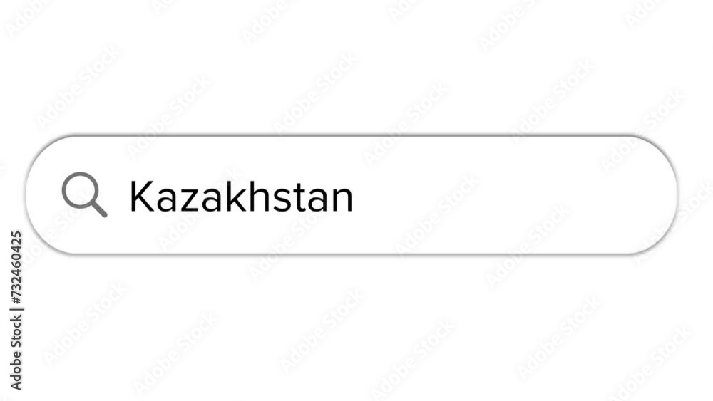 Www search bar icon with Kazakhstan text isolated on white background Www search bar icon with Kazakhstan text isolated on white background