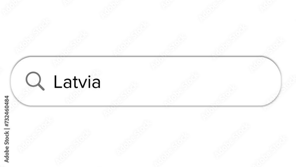Www search bar icon with Latvia text isolated on white background Www search bar icon with Latvia text isolated on white background