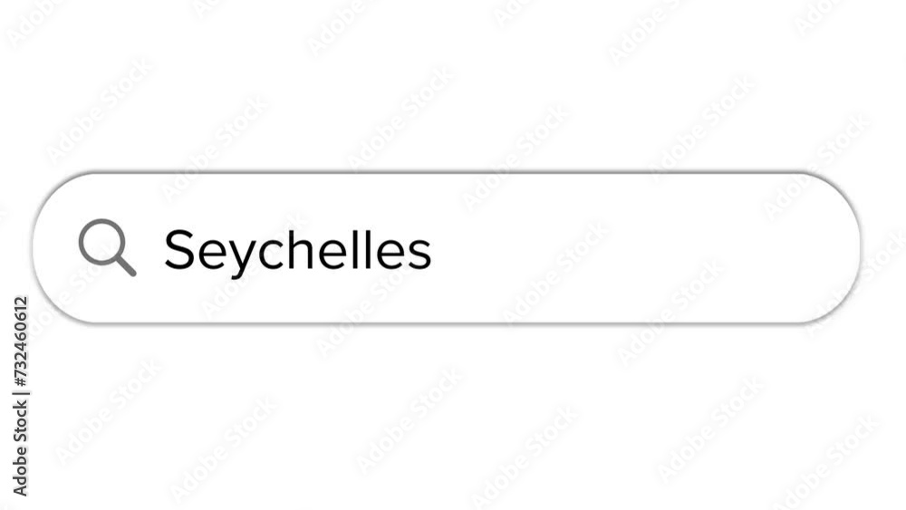 Www search bar icon with Seychelles text isolated on white background Www search bar icon with Seychelles text isolated on white background