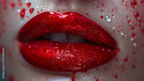 lips with drops
