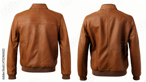 Mens brown leather jacket