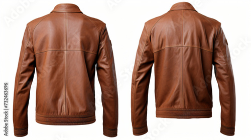Mens brown leather jacket