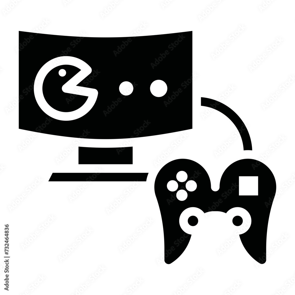 Computer Game icon vector image. Can be used for Game Development. Computer Game icon vector image. Can be used for Game Development.