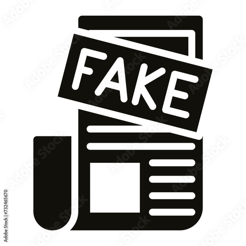Fake News icon vector image. Can be used for New Media.