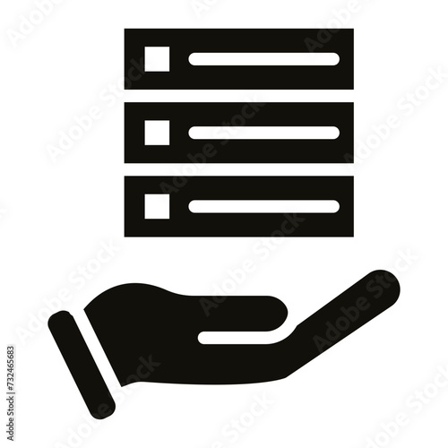 Hosted Services icon vector image. Can be used for New Media.