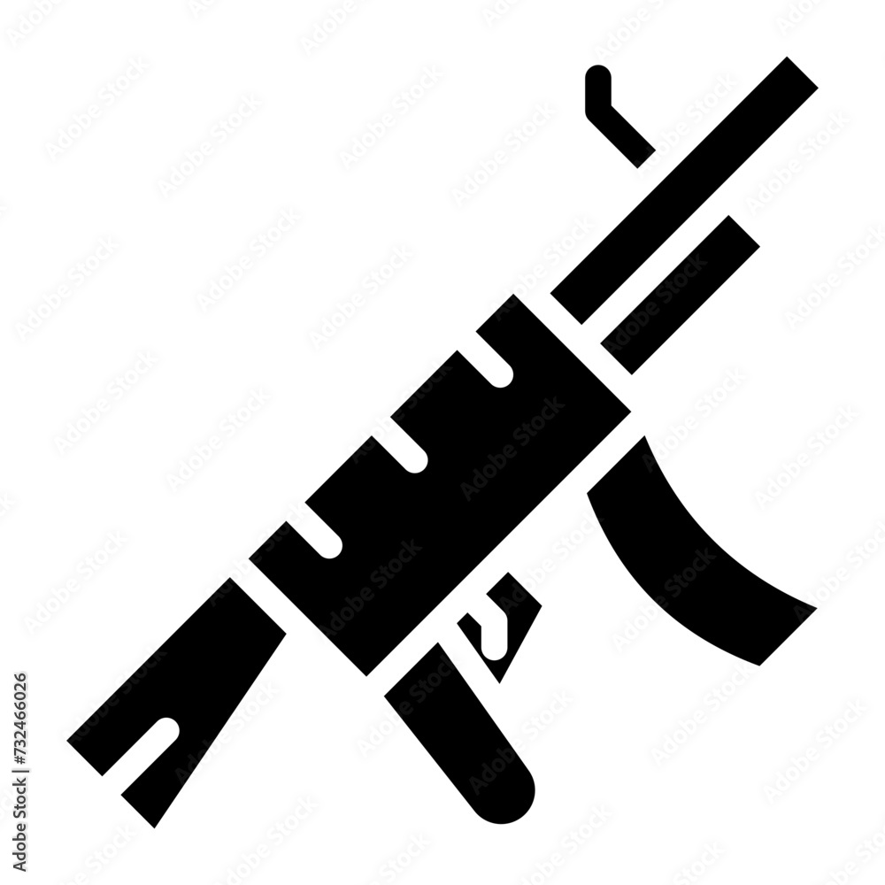 Assault Rifle icon vector image. Can be used for Battle Royale. Assault Rifle icon vector image. Can be used for Battle Royale.