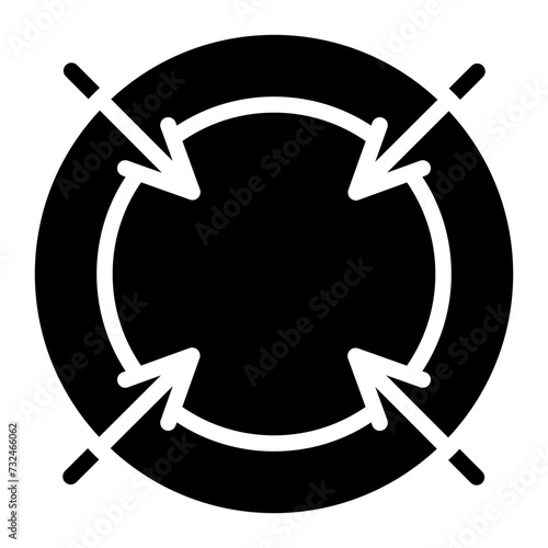 Blue Zone icon vector image. Can be used for Battle Royale.