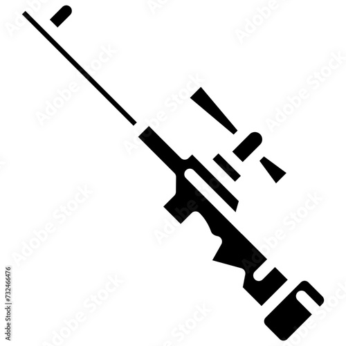 Sniper Rifle icon vector image. Can be used for Battle Royale.