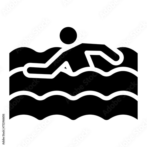 Swimming icon vector image. Can be used for Battle Royale.