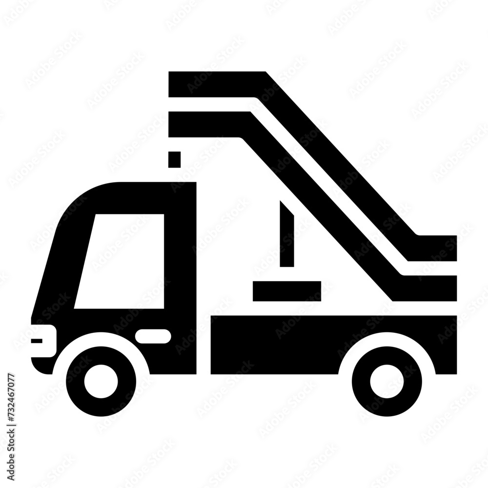 Stair Truck icon vector image. Can be used for Airline.