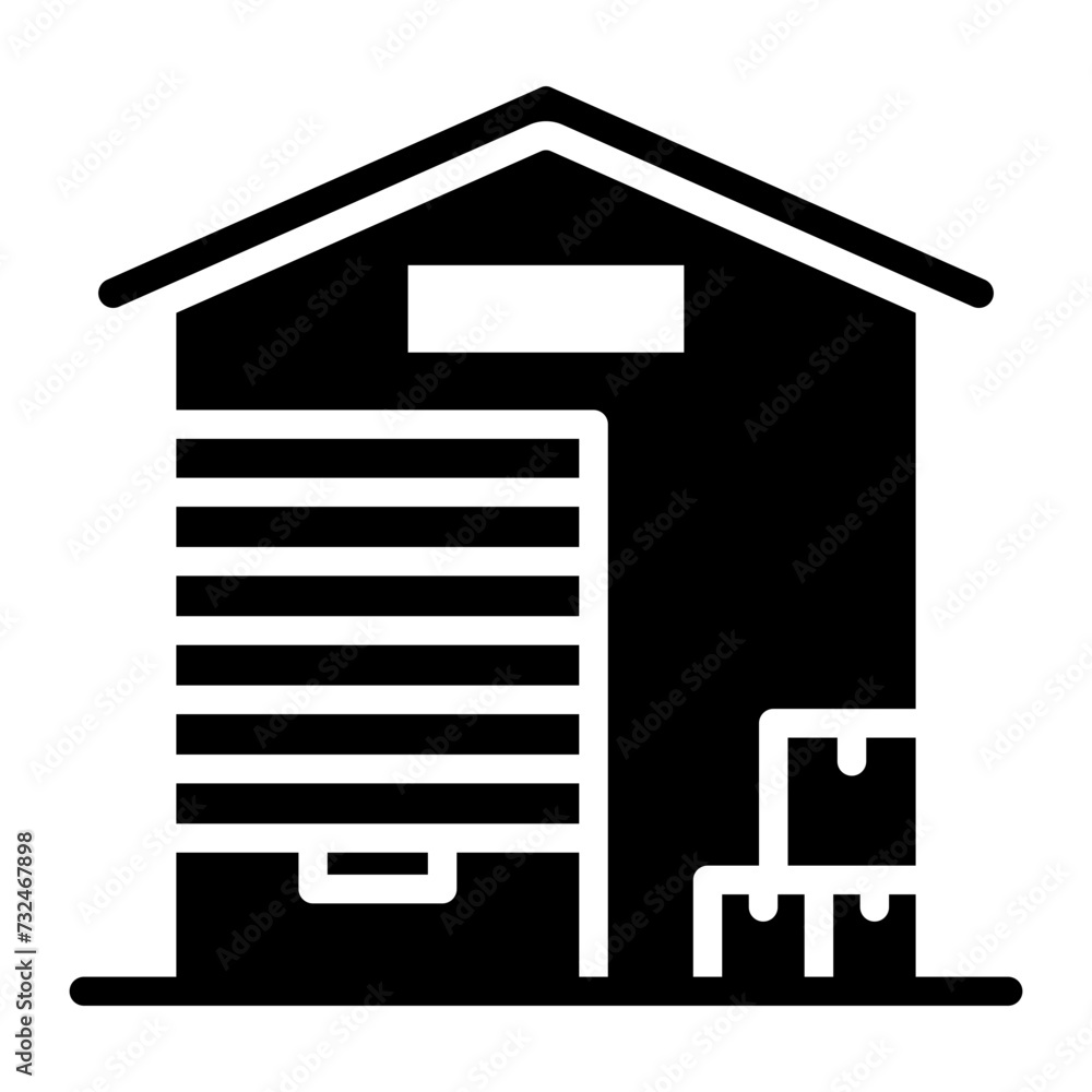 Warehouse icon vector image. Can be used for Industry. Warehouse icon vector image. Can be used for Industry.