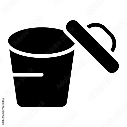 Crucible And Cover icon vector image. Can be used for Science.