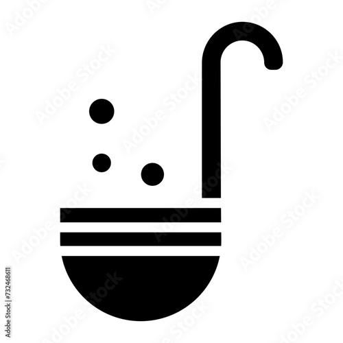 Ladle icon vector image. Can be used for Science.