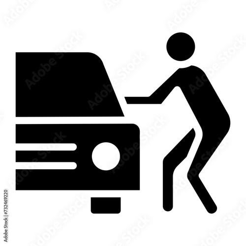 Car Theft icon vector image. Can be used for Prison.